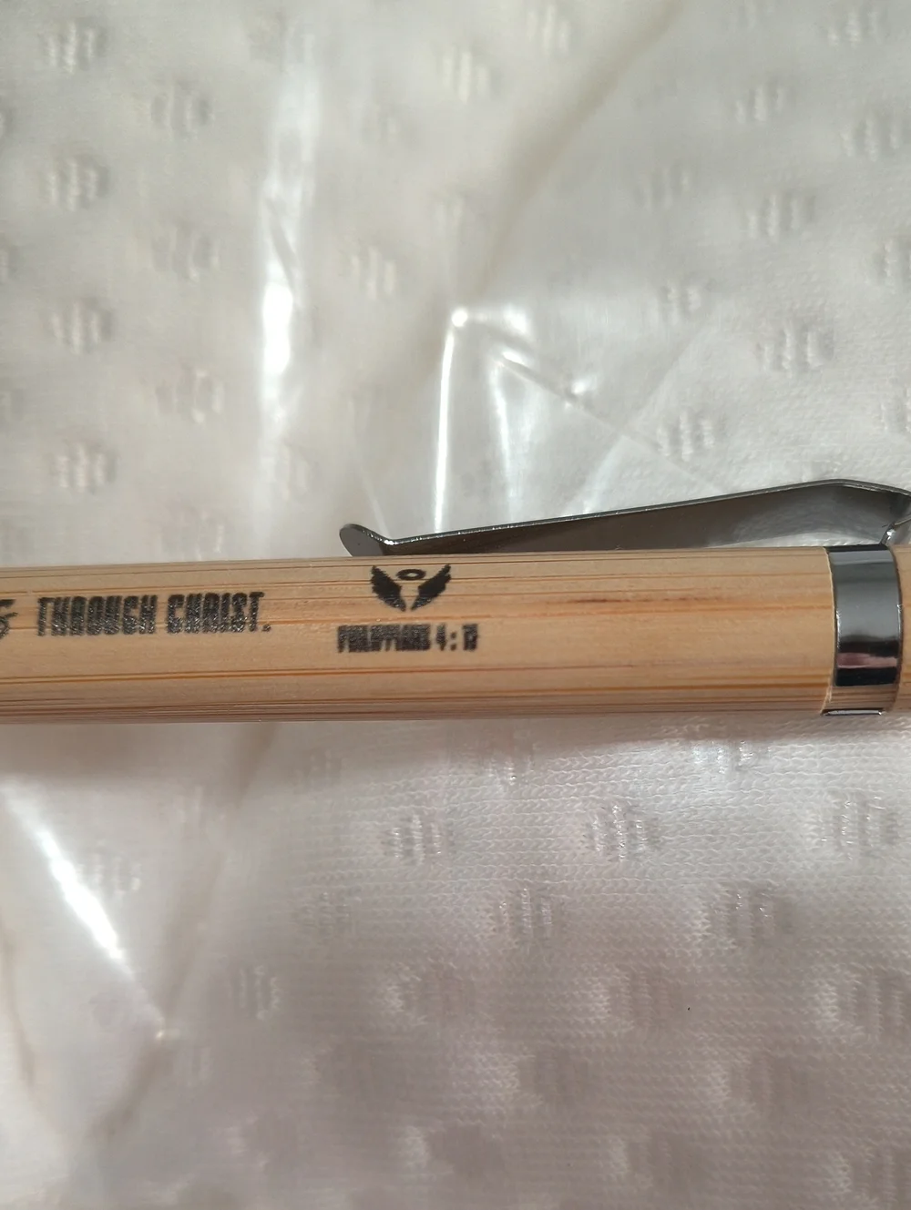 Wooden Click Pen Set - Natural Wood Finish NWOT W/ Scriptures